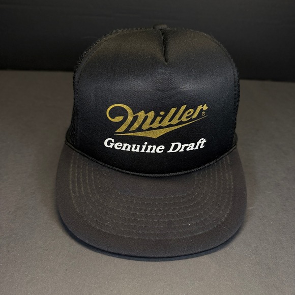Designer Pro Other - Miller Genuine Draft Vintage NWOT Beer Hat Designer Pro Mesh Trucker Snapback